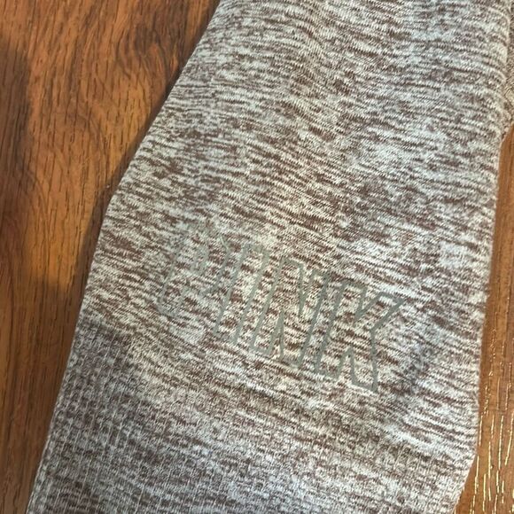 PINK active heather Brown long sleeve fitness top with thumb holes size L - Picture 3 of 4